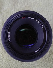 Konica Minolta 50 mm F/1.7 Autofocus Objektiv Sony A-Mount top Porträt Optik 