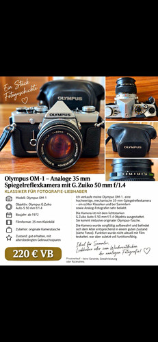 Olympus analoge 35mm slr - analoge,