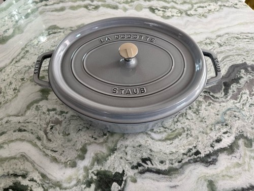 Staub grau oval cocotte - grau, 33