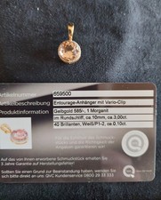 Morganit Entourage Anhänger 585 Gold ungetragen