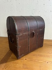 Antike Holztruhe mit Fächern – Vintage Deko Kiste 37x36x23 cm ?️