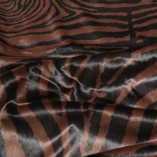 Braun zebra samtstoff als - zebra,