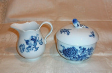 Meissen - Milchkännchen u. Zuckerdose -Blaue Blume - ohne Goldrand