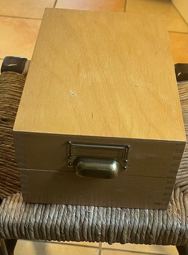 Karteikasten vollholz quer - karteikasten,