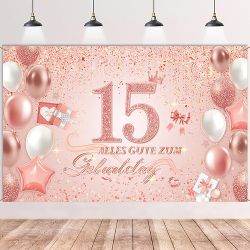 Geburtstag deko banner - 15.,