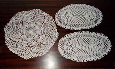 3er Set Häkeldeckchen Deckchen  Häkeldecke 