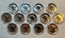 13x1 = 13 Unzen Silber Fiji Taku und Niue Turtle 2010-2022 komplette Serie
