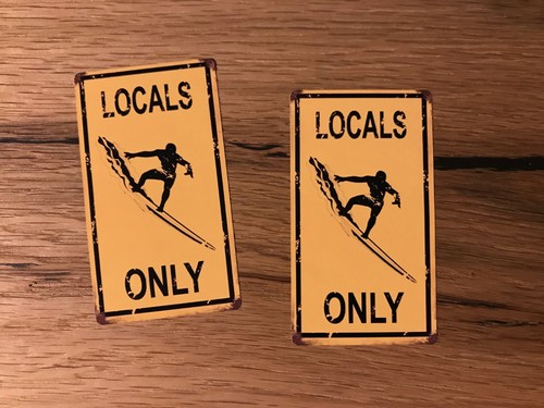 Surf board aufkleber - 2x, schild