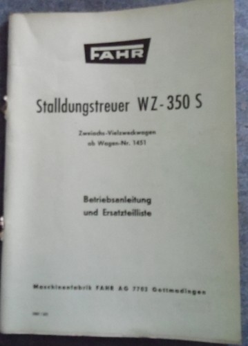 Fahr stalldungstreuer 350 - stalldungstreuer, wz