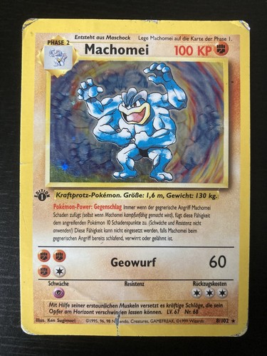 Pokemon karte machomei 1 - karte,