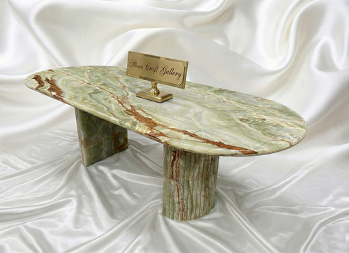 Oval grün onyx esstisch mit - oval,