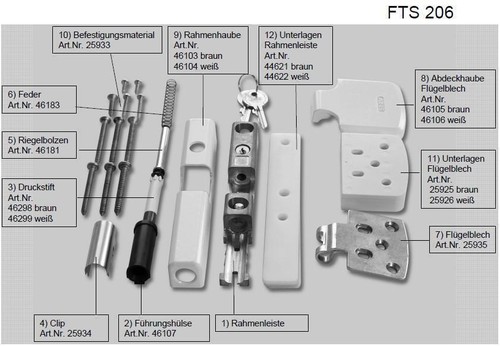 Abus fts206 ersatzteile für - abus,