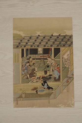 Japanischer holzschnitt ukiyoe - japanischer,