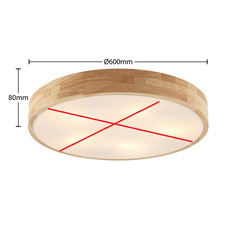 Lindby Tanju Deckenlampe Deckenlicht Lampe Leuchte E27 Eiche SIEHE TEXT/FOTOS