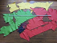 Lederreste bunt Lederstücke Leder Reste Basteln Accesoires Bastelleder DIY