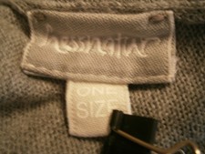 hess natur Strick- Weste hellgrau 100 % Baumwolle one size fällt groß aus