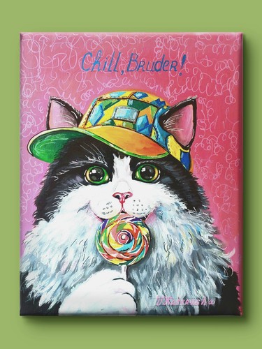 Original katze mit kappe - mit,