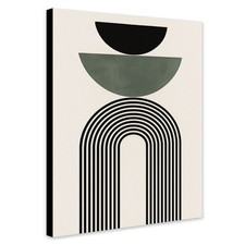 Boho geometrische Formen Wandbild - neutrale Farbe Dekor modern gerahmte Leinwand