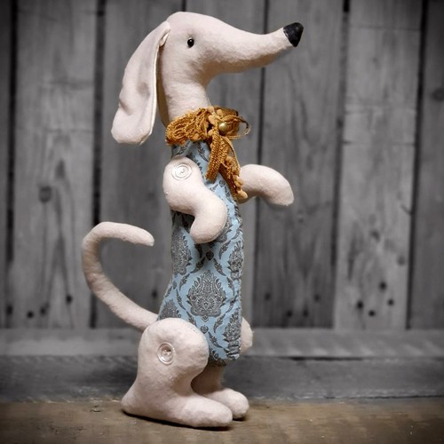 Vintage stoffhund tilda stil - vintage, tilda-stil