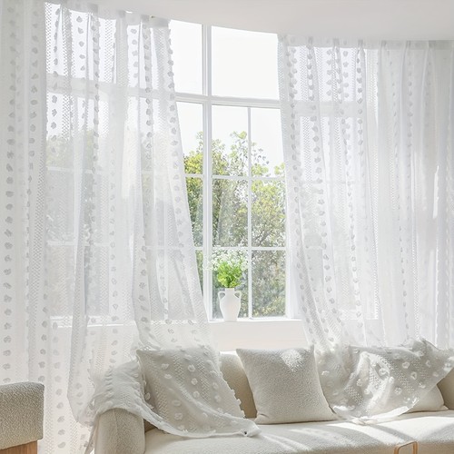 Gardine weiß vorhänge voile - gardine,