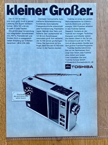 Toshiba 700 kleinradio - toshiba,