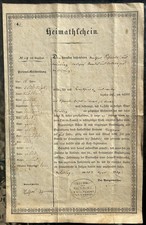 Heimatschein Kurfürstentum Hessen Kurhessen Naumburg - Wolfhagen 1839 !!