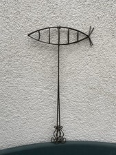 Fischzange Grill Feuer Outdoor Metall Antik Vintage