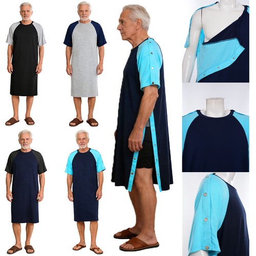 Herren robe kurzarm loungewear - robe,