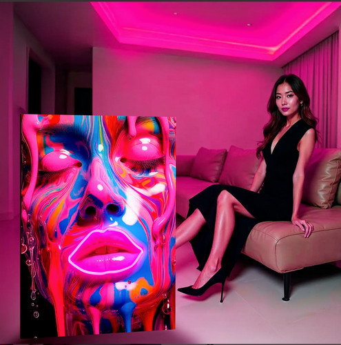 Bild mit led beleuchtung - mit,