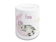 Spardose Waschbär Mond für