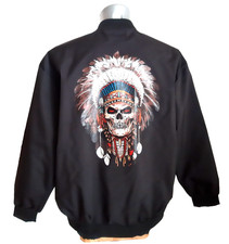 Herren Bomberjacke Totenkopf  Übergangsjacke Größe XL Skull