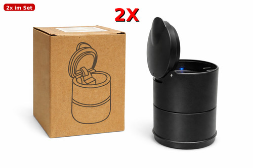 Auto aschenbecher mit led - 2x, aschenbecher,mit