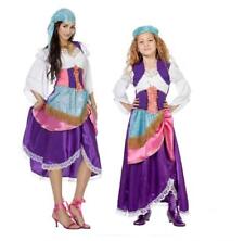 Zigeunerin Ungarin Zigeuner Kleid Kostüm Damen Kinder Mädchen Pirat Piraten Hut