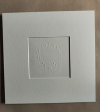 Günther Uecker Prägedruck aus Oper-Programmheft von 1983 Berlin mit Passepartout