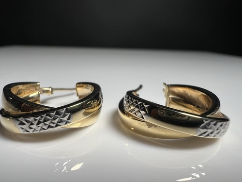 Ohrringe 585 gold 14k bicolor - 14k,
