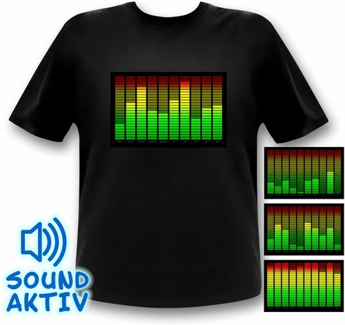Led shirt equalizer partyshirt - shirt,