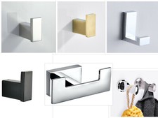 NERO Design Wandhaken Garderobenhaken modern eckig Edelstahl gold schwarz NEU