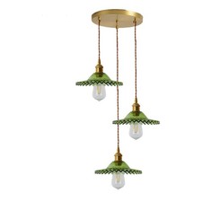 LFsem 3-Wege-Glas-Pendelleuchte, Industrieller Vintage Messing E27 Loft-Bar