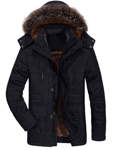 Herren warme winterjacke parka - herren,