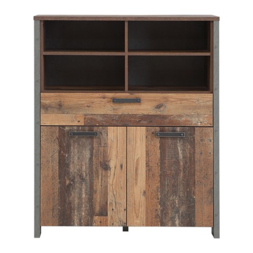 Highboard old wood vintage - highboard,