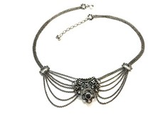 Kropfkette, Granat, 7-reihig