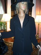 STRICK Janker LUXUS Escada Couture tweed Blazer schwarz Boucle 44/46 N1180,-gold