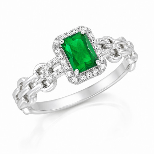 Ring silber grüner - ring,
