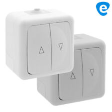 Jalousieschalter IP44 Aufputz AP Rollladenschalter Markisenschalter Rolloschalte