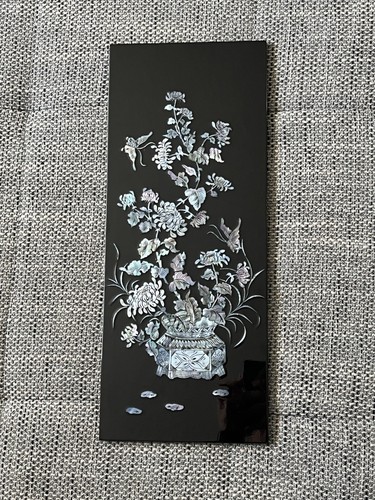 Lackbild mit perlmutt - lackbild,