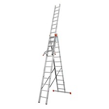 Krause Tribilo Alu Vielzweckleiter Mehrzweckleiter 3-teilig 3x12 Sprossen Leiter