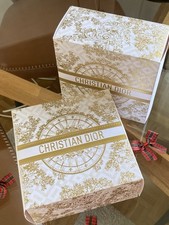 DIOR Beauty Gold  Makeup Bag Pouch Cosmetic with Box limited 