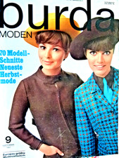 altes Burda Modeheft Ausgabe 9 von 1967, komplett mit Anleitung + Schnittmuster