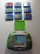 Leapster Leap Frog Lernsystem Deutsch Spielkonsole Spiele grün Grundschule