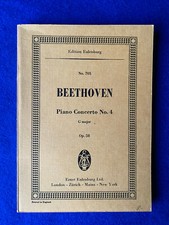 Studien Partitur BEETHOVEN PIANO CONCERTO NO.4 G-Dur Op. 58 • Eulenburg Nr.  705
